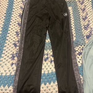 And1 Black Jogger Pants with Heather Gray Side Panels